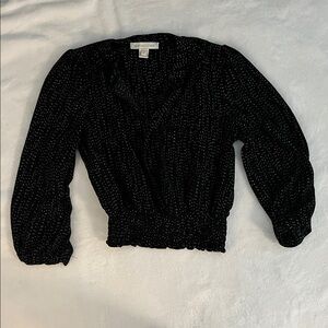 Black and White Polka Dot Blouse